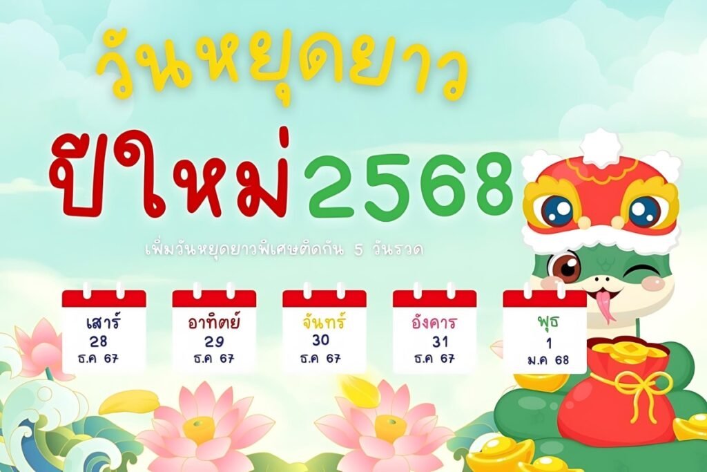 วันหยุดปีใหม่ 2568